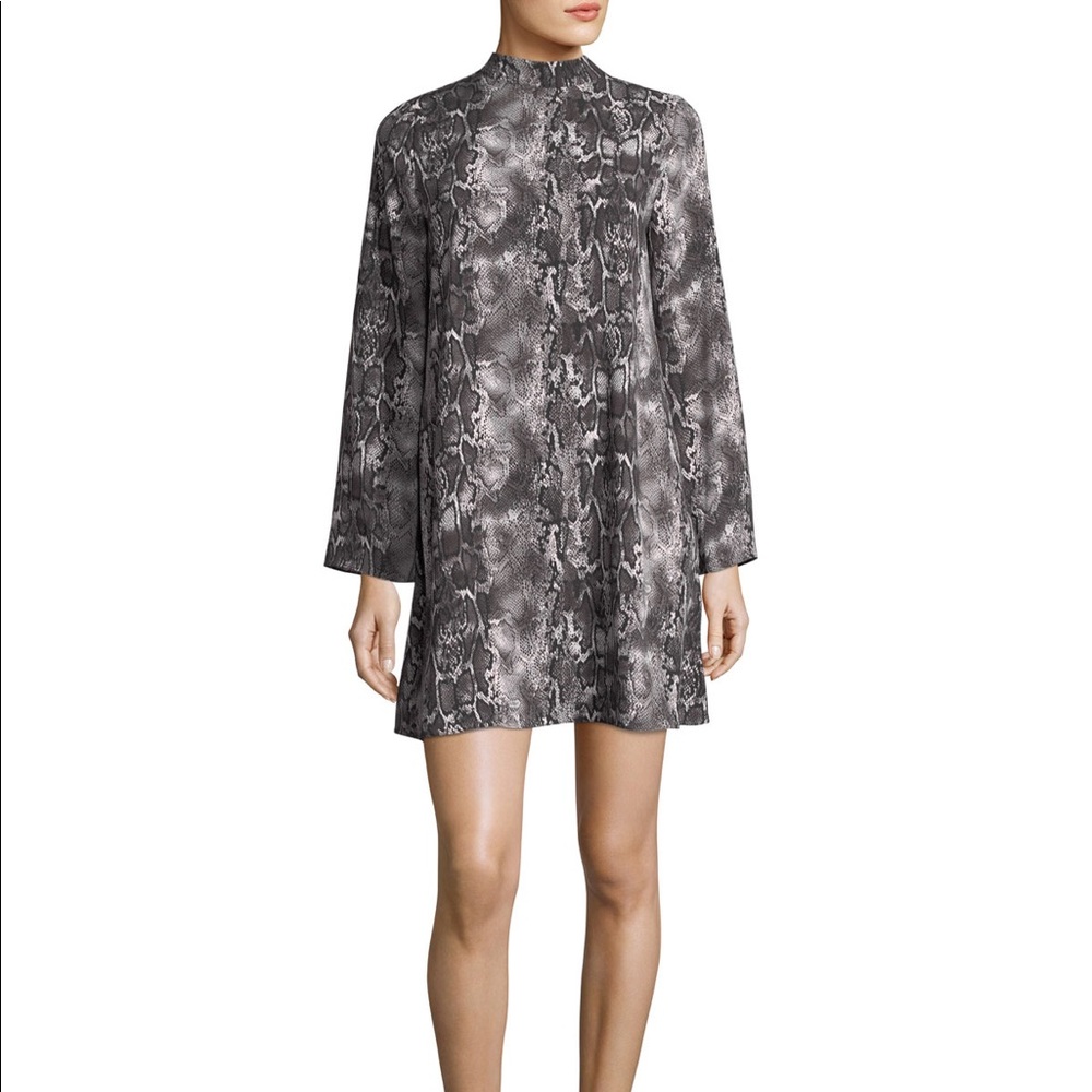 Laundry Shelli Segal Snake Print Mock Long sleeve